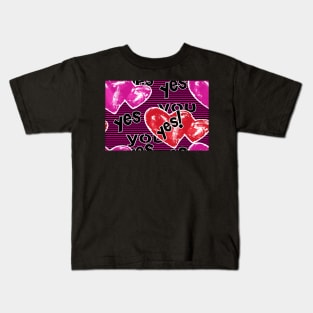 Watercolor hearts Kids T-Shirt